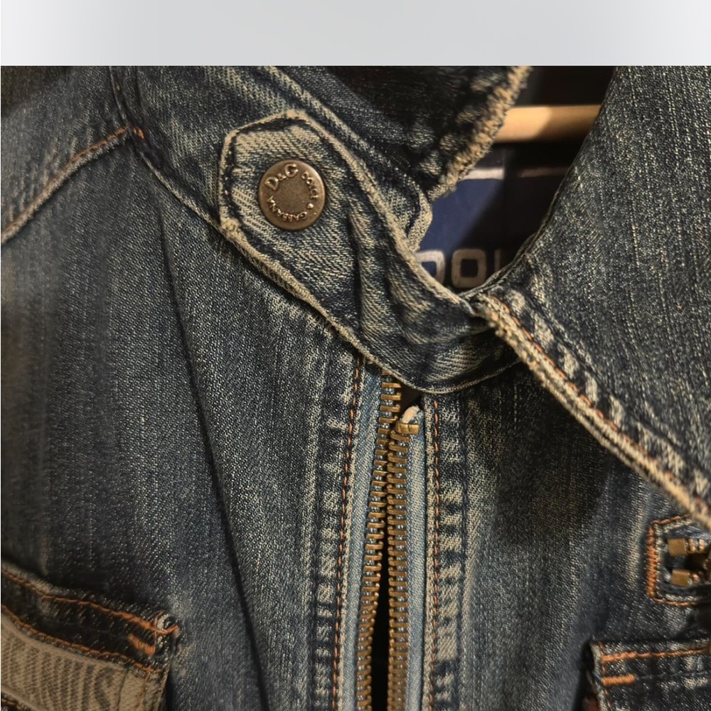 D&G Blue Military-Style Denim Jacket - Picture 5 of 7
